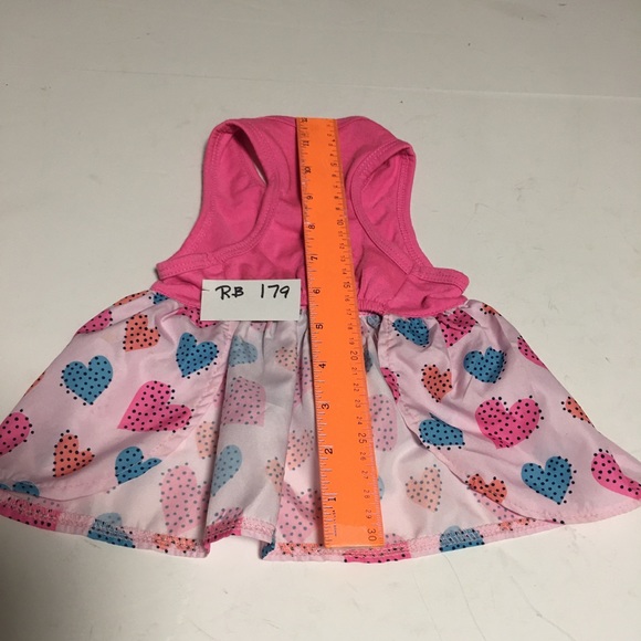 DOG! PET! Dress pink & blue hearts Smoochie Pooch New or Like new Sz Sma… - Picture 3 of 9